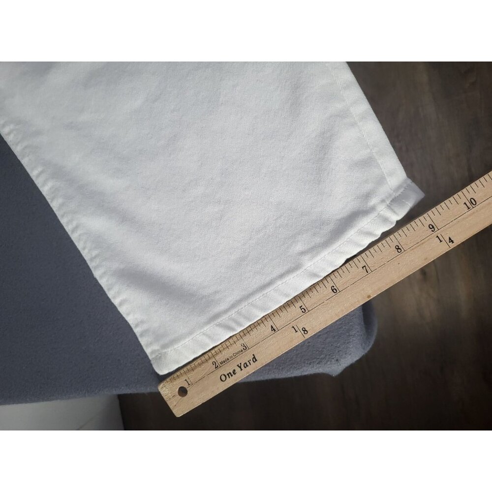 Nautica Women's SZ 16 High Rise White Denim Jeans Cropped Ankle - Picture 7 of 9